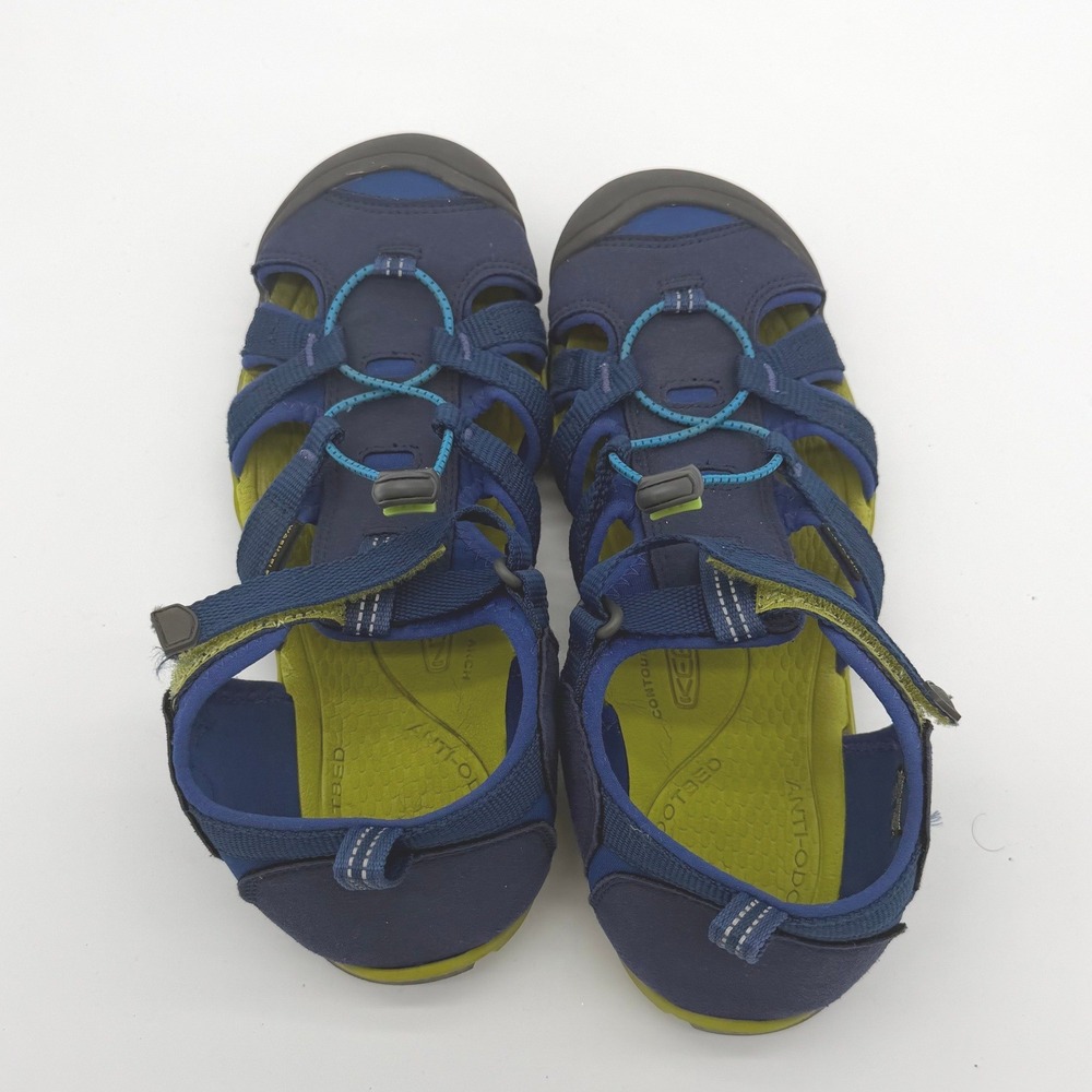KEEN Clearwater CNX Sandals Womens 7 Navy Blue Lime Green 1022993 Hiking Water - Picture 3 of 10